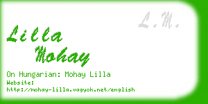 lilla mohay business card